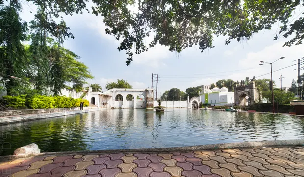 The water tank at Panchakki, the 17th-century mill in Aurangabad